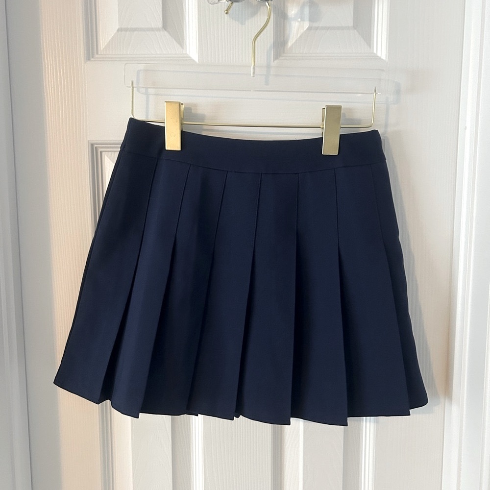 Classic Navy Pleated Skirt
